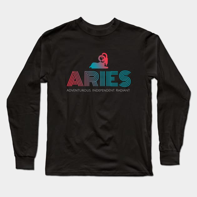 Aries adventurous independent radiant Long Sleeve T-Shirt by cypryanus